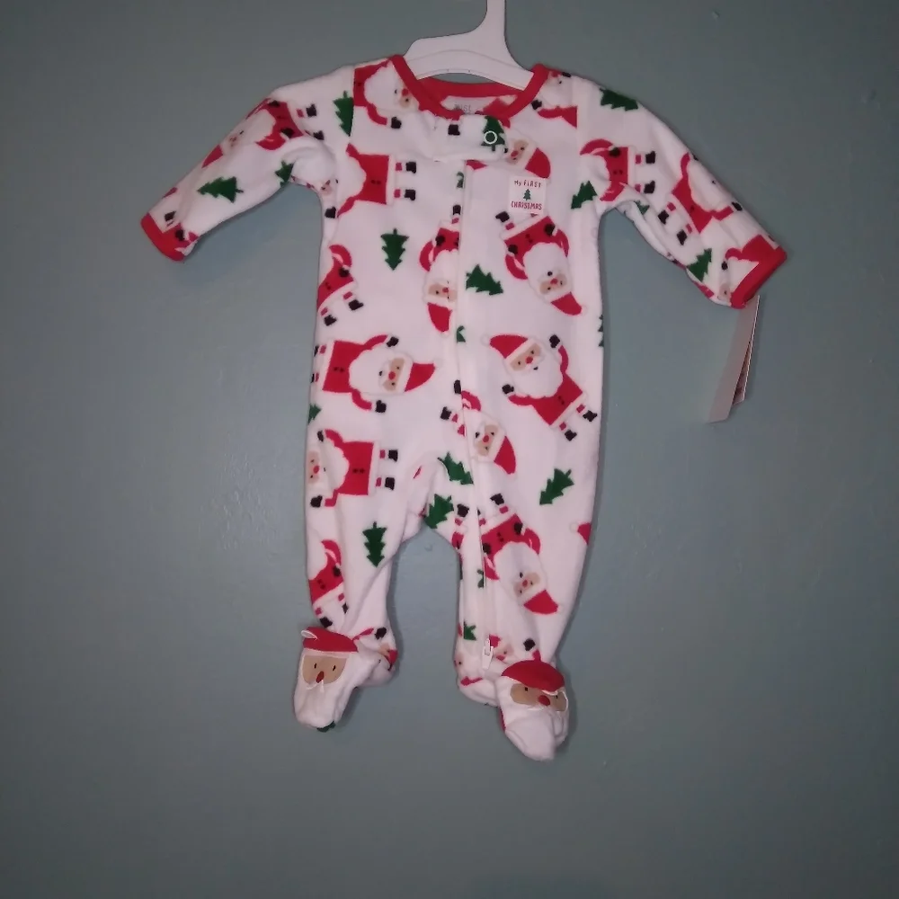 Carters Holiday one piece baby pajamas